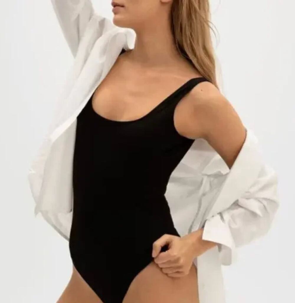 Everlane ReNew Women’s Black The Square-Neck One Piece Swimsuit XL
